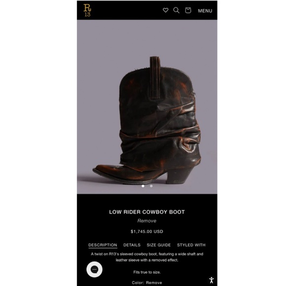 R-13 Low Rider Cowboy Boot - Picture 3 of 9